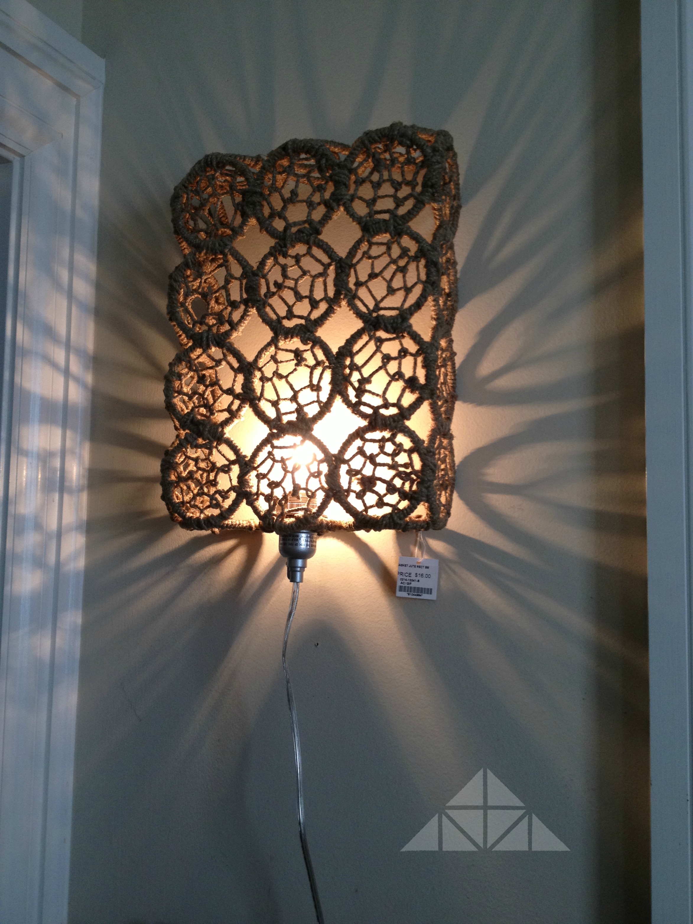 jute wall light